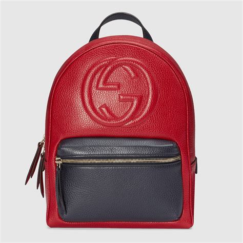 gucci backpack with chain straps red|gucci leather drawstring backpack.